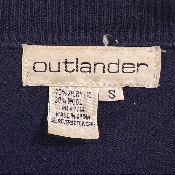 Outlander Vintage Wool Blend Button Front Knit Cardigan Size Small - Picture 2 of 9